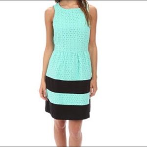 Kensie Mint Eyelet Fit n’ Flare Dress - Dia & Co.
